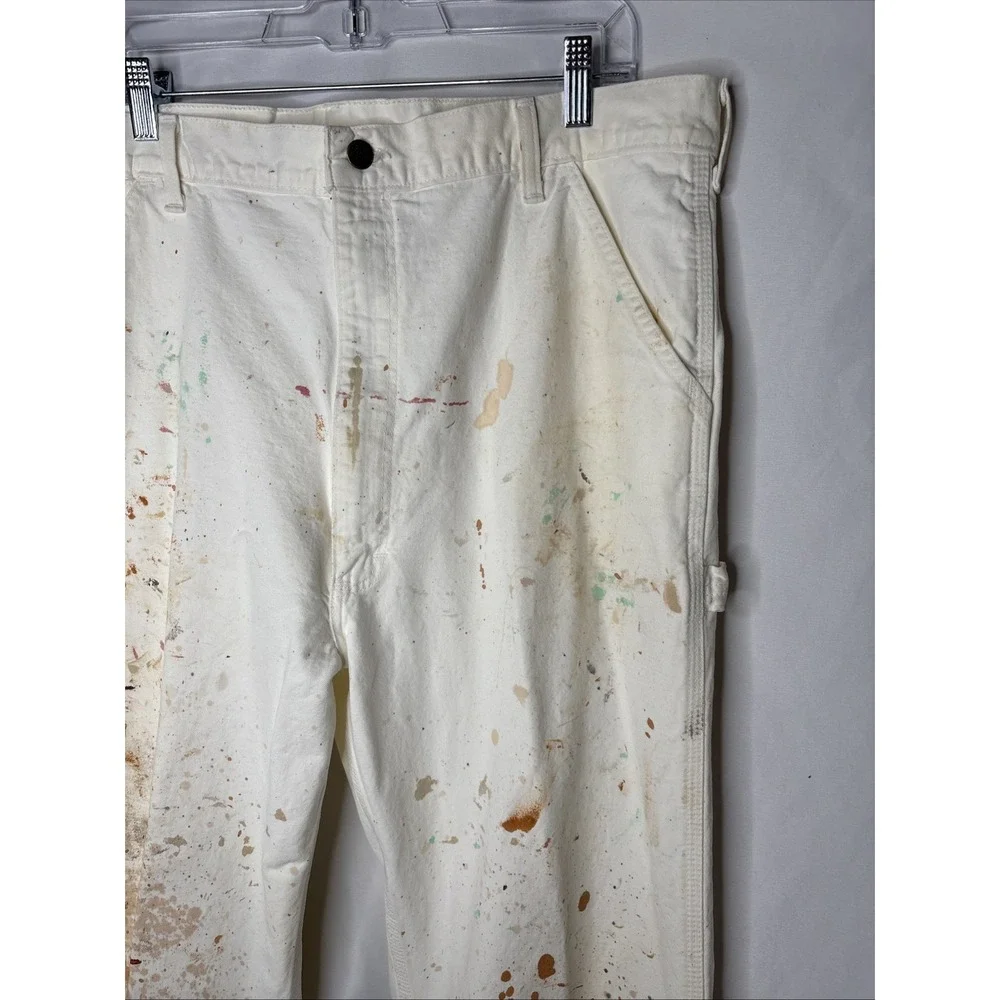 Vtg Roebucks Painter Carpenter Pants Jeans‎ Denim 38x30.5